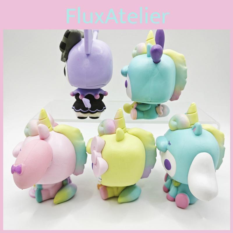 Rainbow Unicorn Sanlio Model Cake Decoration Festival Doll Gift