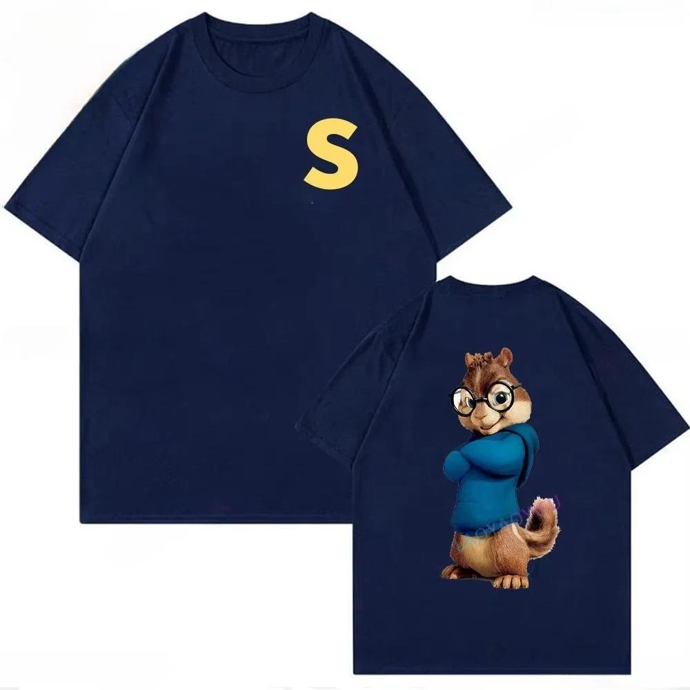 

Alvin and The Chipmunks Red Shirt Unisex S_P Movie Promo Nerd Geek Animation Adult T-shirt Graphic T Shirts Cotton Tee Tops M зелений