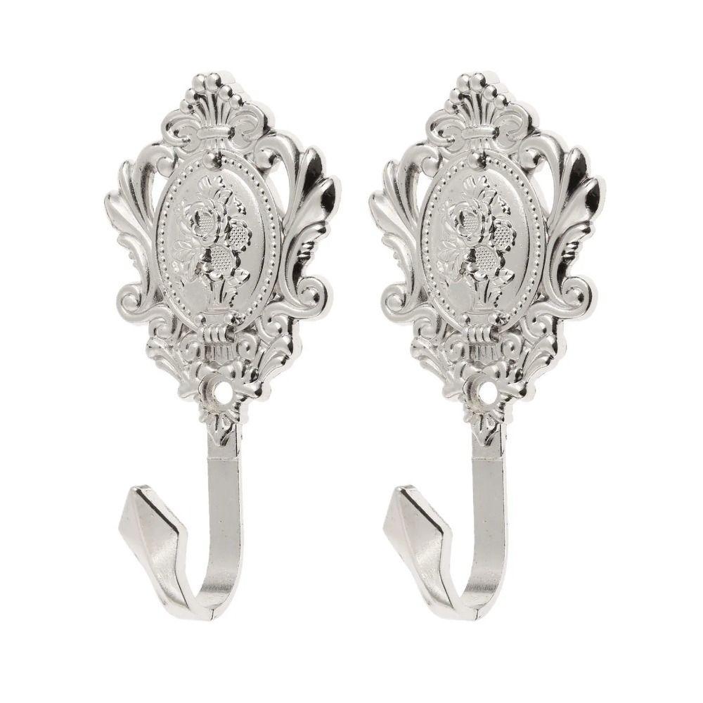 2Pcs Vintage Style Tieback Hooks Zinc Alloy Wall Hook New Curtain Drapery Interior Design