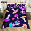 Cartoon Mushrooms Duvet Cover Kawaii Fungus Bedding Set Wild Mushroom Stuff Comforter Cover Twin King for Boys Girls Room Decor
