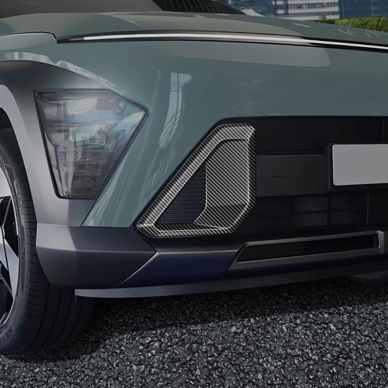 For Hyundai KONA 2024 2025 Door Side Rearview Mirror Fuel Tank Cap Anti scratch Cover oil fuel cap Front Bumper Fog Light Cover