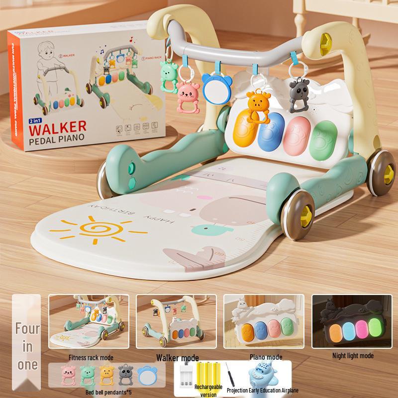 Infant Pedal Piano Walker: Early Education Toy for 0-12 Months