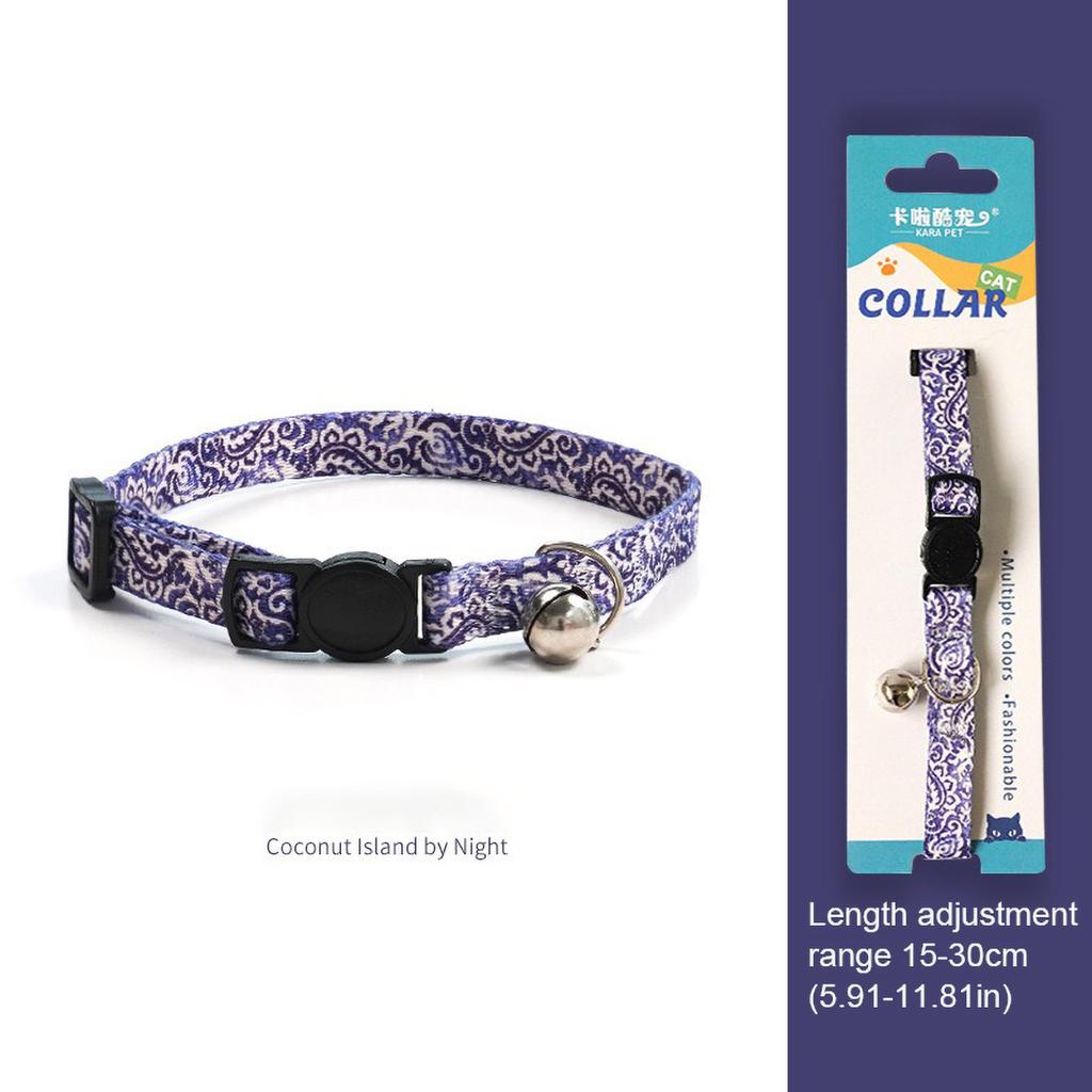Cat Weaving 15-30cm Necklace Collar with Bell Anti-Suffocation Comfortable Safe Buckle Pet Decoration Accessory