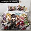 Sword Art Online Bedding Set Anime Duvet Covers King Queen Double Twin Size Adults Bed Linens Single Double Size Bedding Set