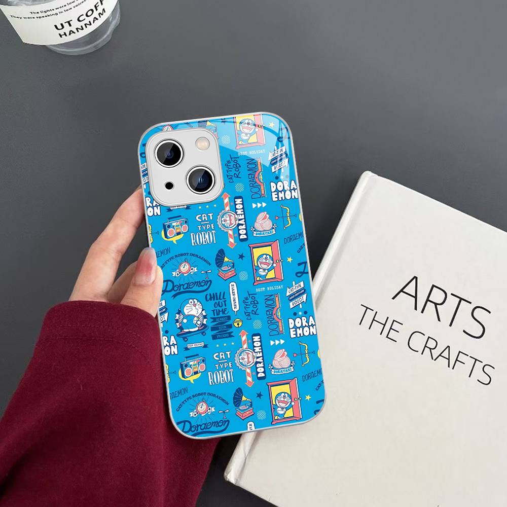 Cute Cartoon-u-Doraemons-t Tempered Glass For Iphone 14 13 12 11 Pro Mini XS MAX 14Plus X XS XR Fundas