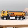 1/50 Scale Tipper Truck Alloy Diecast Toy Model Dump Engineering Transport Truck Sound Light Pull Back Collection Gifts For Kids