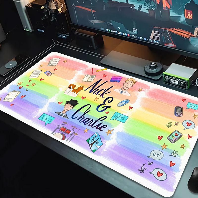 Boyfriend Moments Large Size Mouse Pad Large Gaming Table Cushion Nonslip Laptop Tablet Big Mousepad Xxl Mat Mini Pc Playmat With Lock Edge