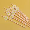 20pcs Eco Friendly Disposable Straws Paper Drinking Straw Party Supplies Daisy Straws  Wedding
