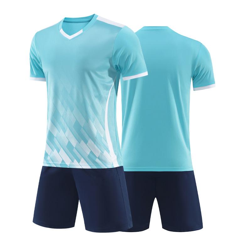 Short-sleeved Football Jersey Set Spot Football Training Jersey Adult Children Same Football Jersey Men's