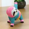 Colorful Yoga Sloth Statue Simulation Sloth Resin Figurine Sculpture Home Office Yoga Gym Desktop Decoration Ornament