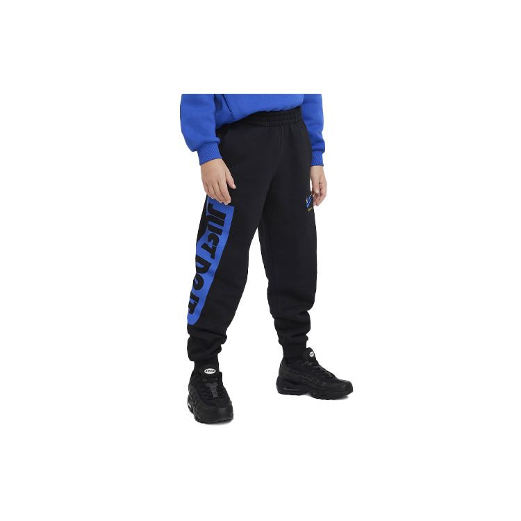 

Nike Kids Logo Letter Print Cuffed Knit Sports Pants Kids bottoms Black DX5138-010 M