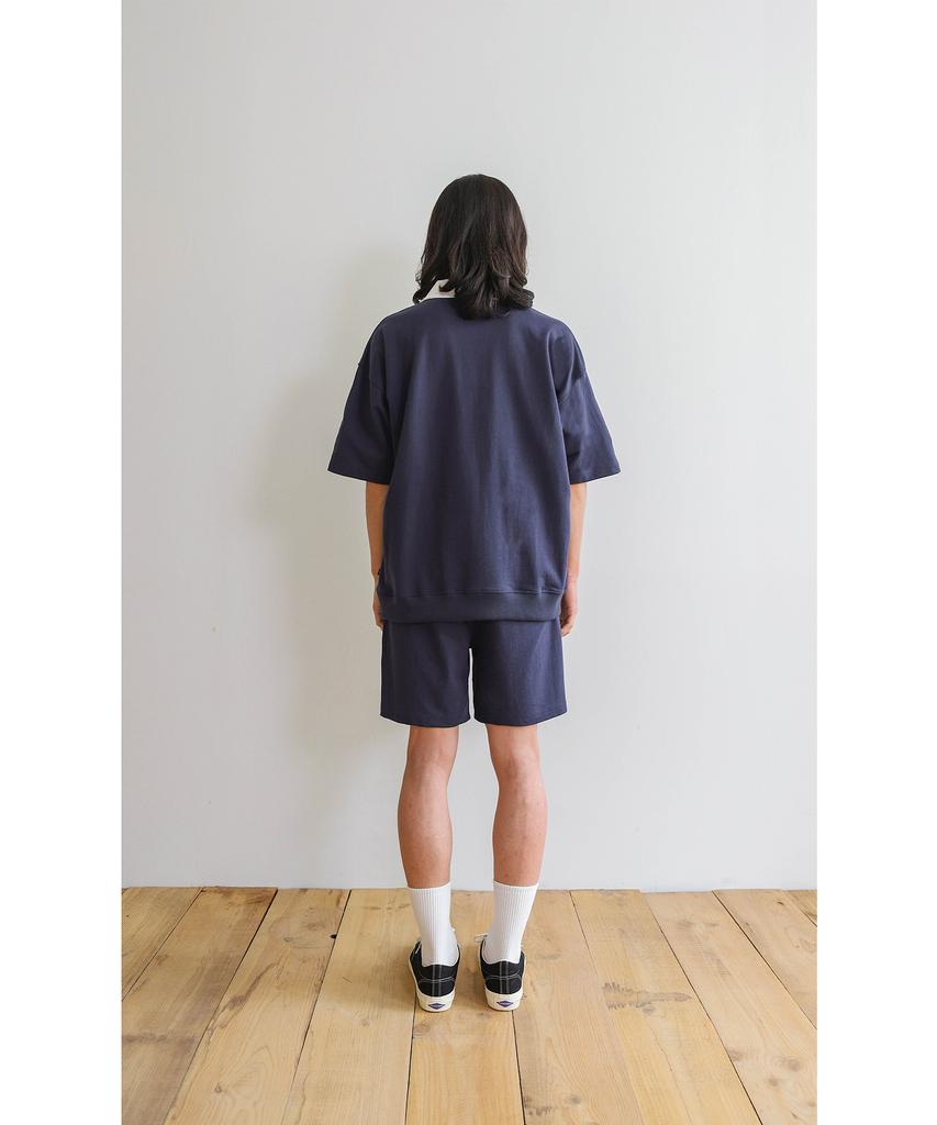 GAINSBORO Arch Logo Collar Sweatshirt_Navy