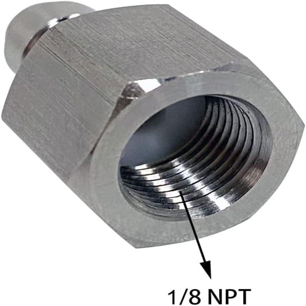 Rostfritt Stål 8mm Snabbkoppling Plugadapter 1/8 NPT PCP Paintball Laddningskopplingar Invändig Gänga med Tätnings O-ring