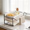 Stainless Steel Kitchen Sink Drain Rack With Water Drainage And No Installation For Home Use