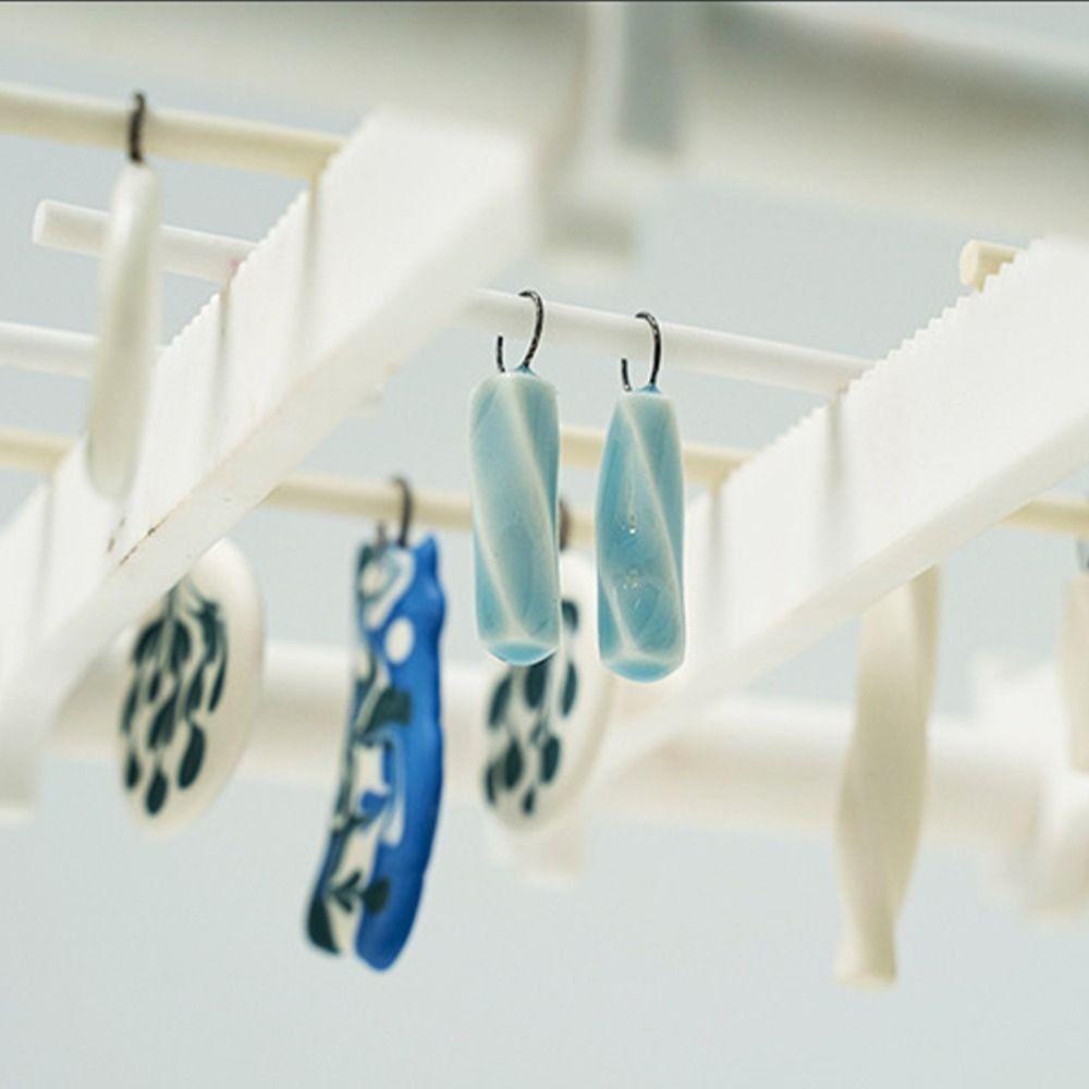 100pcs Tungsten Wire Hanging Firing Hook R Type High Temperature Resistance Hanging Burning Needle Ring Multifunctional Durable