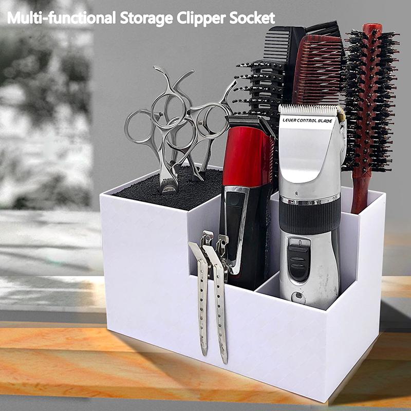 Barbershop Desktop Hairstyling Schere Stand Kamm Lagerung Fall Friseur Box Buchse Barber Tool Organizer Halter