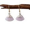 Simple and sweet natural stone fan earrings, studs, light luxury jewelry earrings.