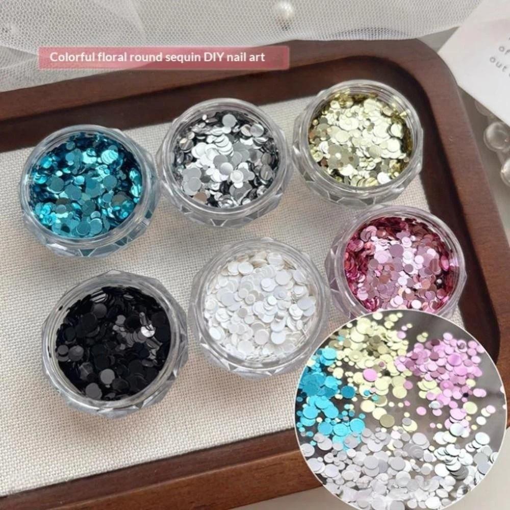 Colorful Polka Dot Glitter Nail Art Decorations Mini Round DIY Nail Art Sequins Minimalist Sequins Nail Decorations DIY Nail Art