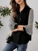 2026 European & American Fashion: Women's Chiffon Velvet Slimming Style Top for Spring/Autumn
