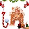 Gingerbread Golf Game Set Holiday Wooden Mini Golf with Candy Cane Club & Balls