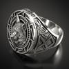 Vintage Wolf Totem Thai Ring Wolfskopf Herrenring