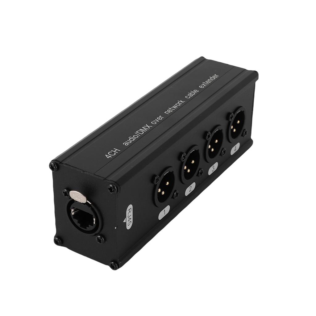 4 Channel XLR Sound Ethernet Converter Network Cable Converter Stage Light Adapter Passive Operation No Signal Loss EMI