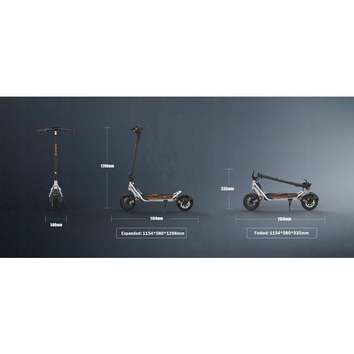 Scooter électrique KuKirin A1 - 10 pouces - 1000 W - 48 V - 13 Ah - Pliable - Vitesse maximale 45 km/h.