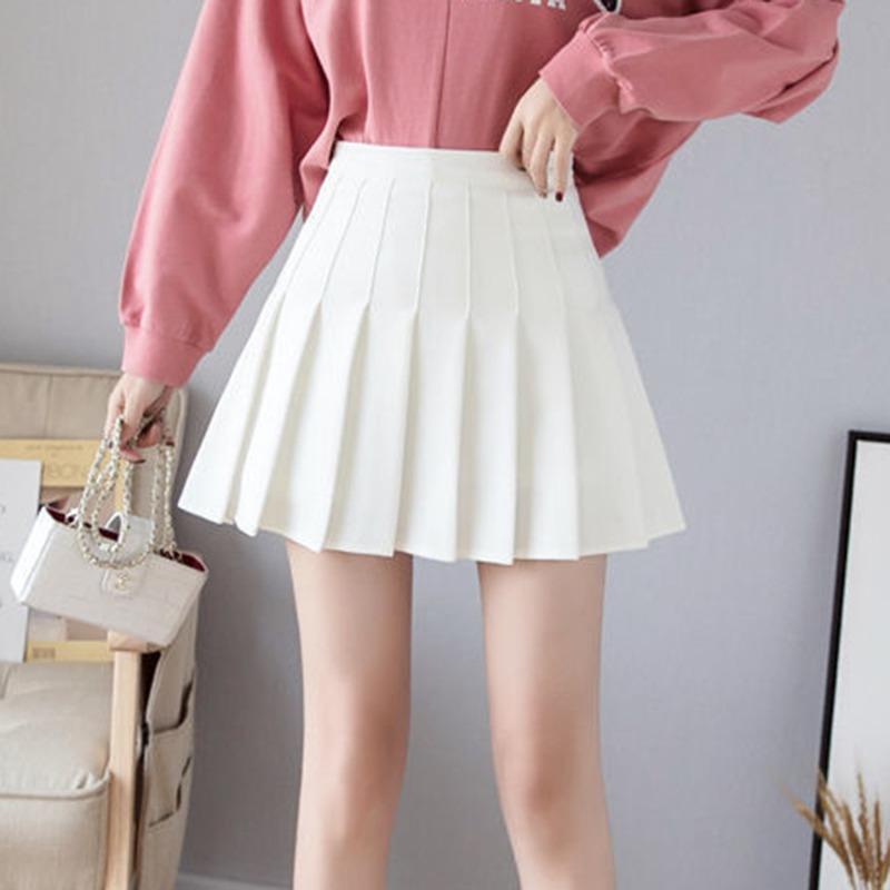 Female Spring Summer Korean Skirt Shorts Women High Waist Sexy Mini Skirt School Short Pleated Kawaii Japanese Skirt