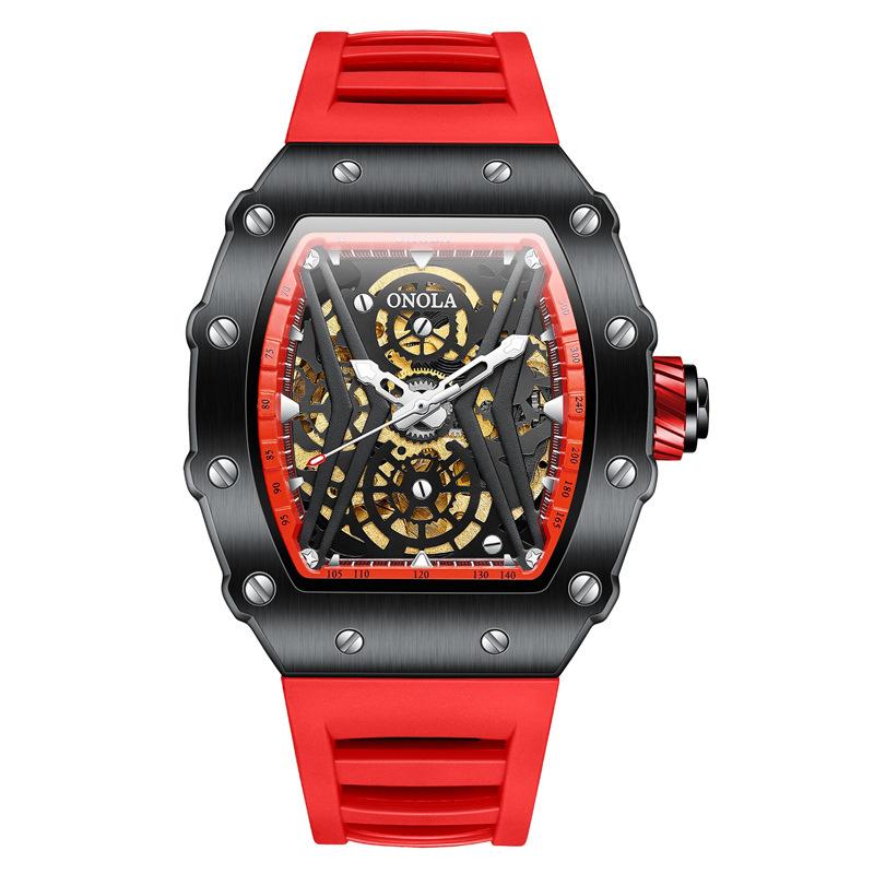 Fashionable Sports Fully Automatic Mechanical Watch Men's Silicone Band Waterproof Watch