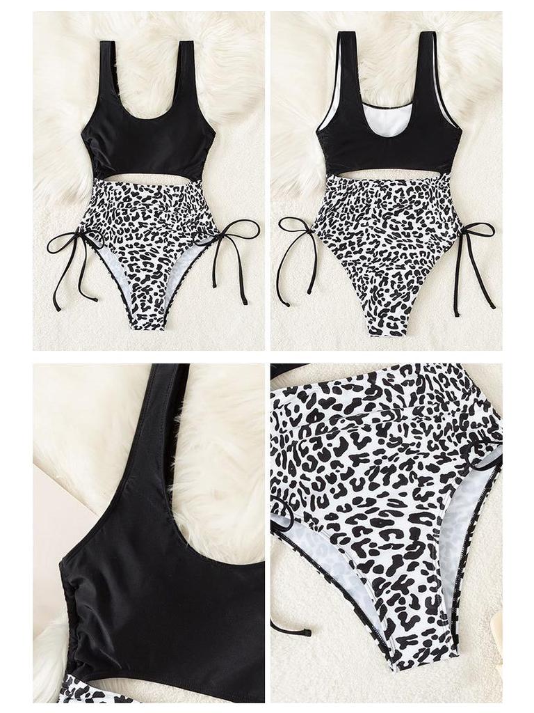 2025 Leopard Print One-Piece Swimsuit Women's Bikini Set