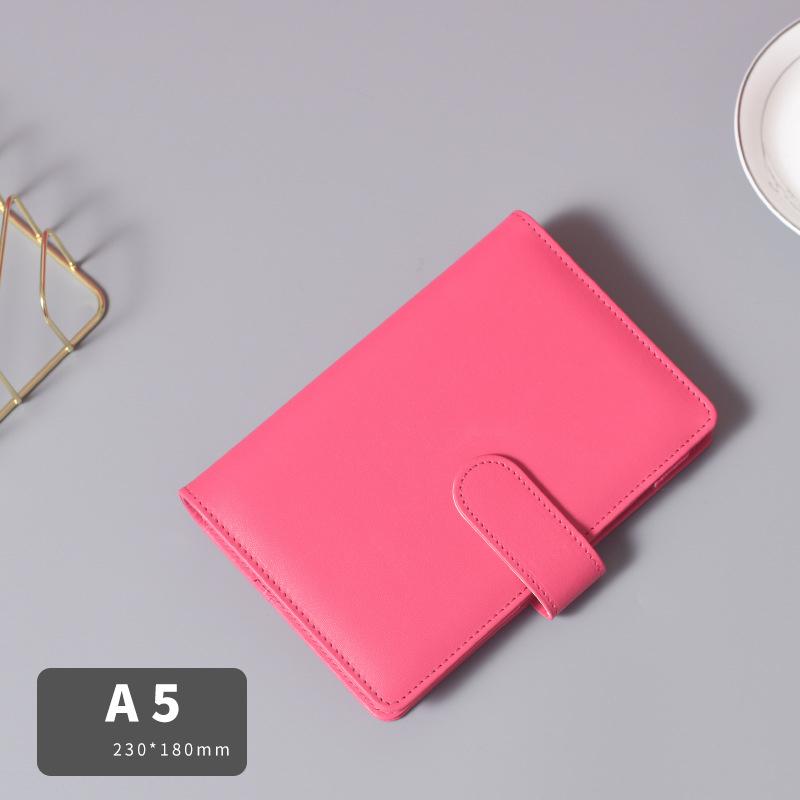 Customized Planner Diary Notebooks A5 A6 A7 Ring Binder Budget Pu Leather Binder Clip Notebook