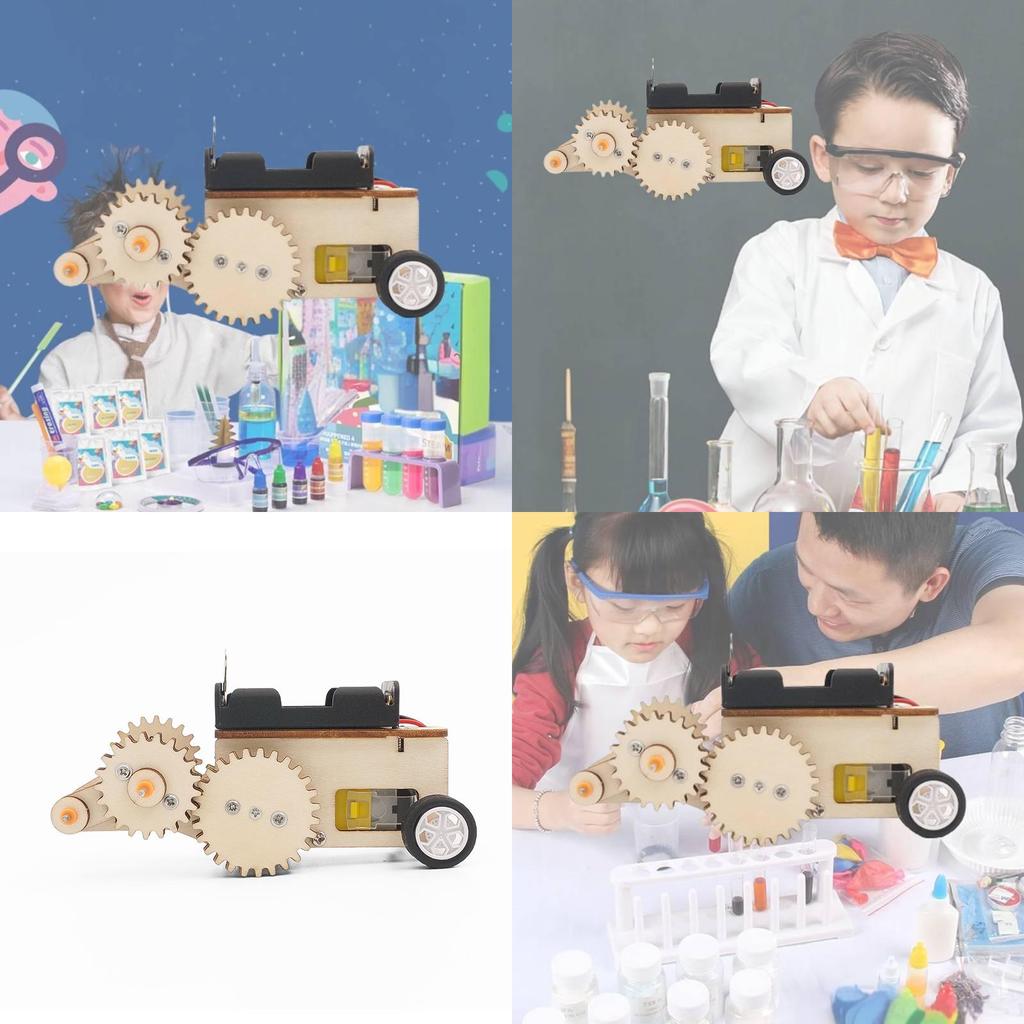 Elementary Student Science Experiment Diy Gear Return Car Handmade Puzzle Children's Technology Assembly Model