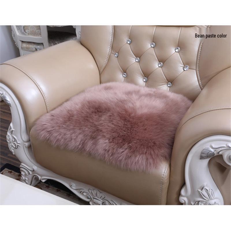 

Non-slip Sheepskin Cushion for Office, Sofa, Tatami & Dining Chairs - All-season Comfort Patchwork 45*45cm