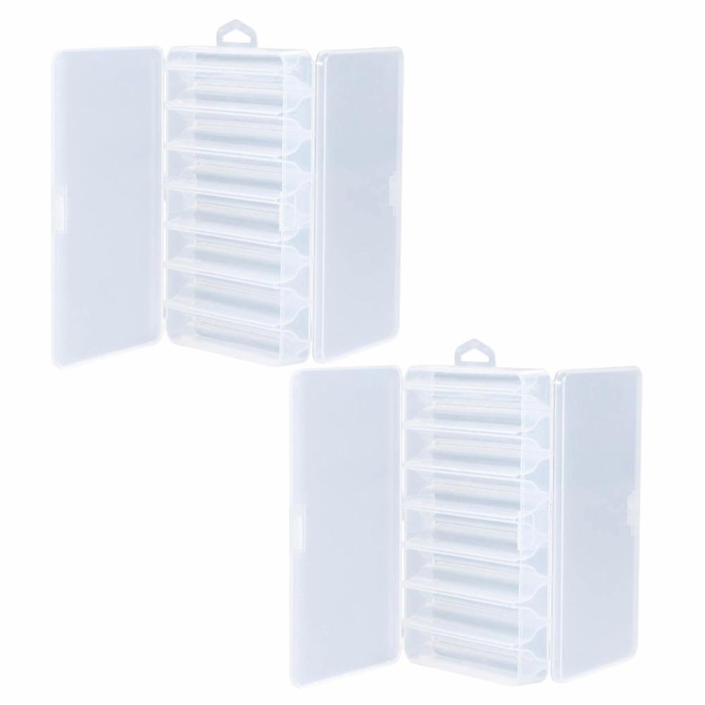 2PCS 14 Compartments Fishing Tackle Box Double Sided Fishing Bait Box  for Outdoor Fishing