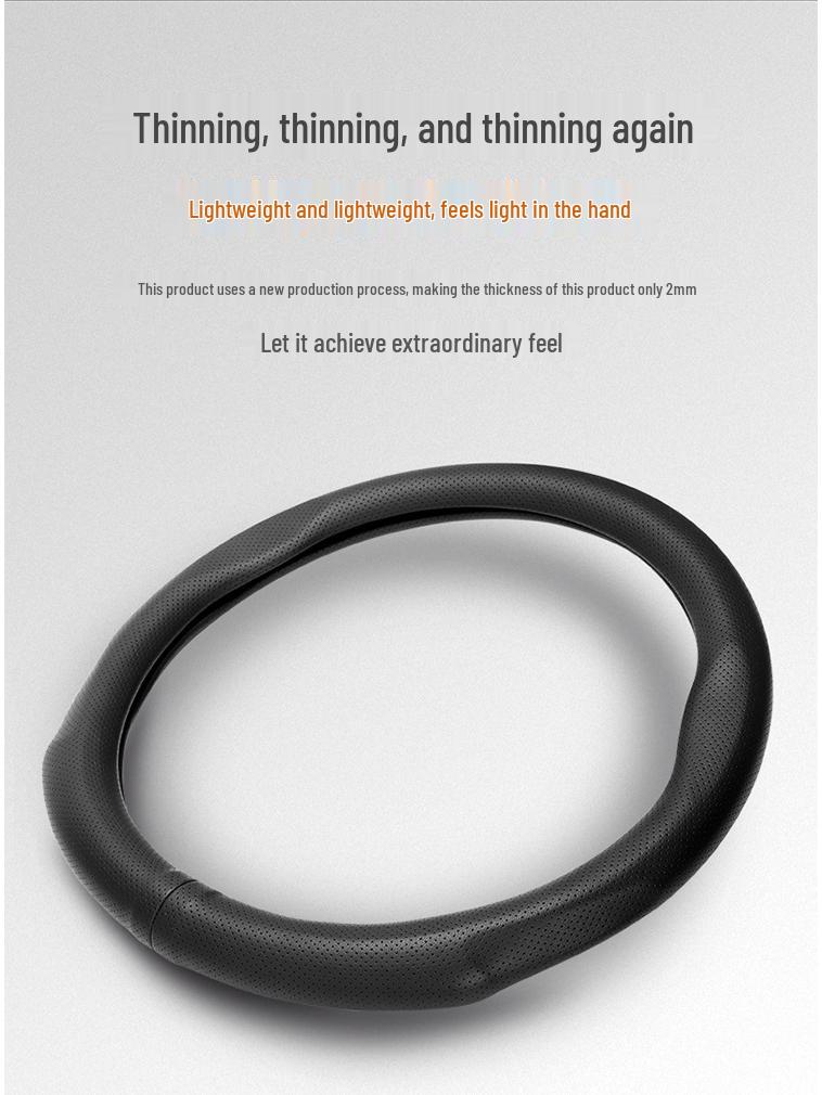 Genuine Leather Steering Wheel Cover for Dodge: Journey, Caliber, Avenger, Ram, Sebring, Challenger