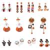 Trick Pumpkin Ear Studs Skull Spider Dangle Earrings Creative Halloween Earrings  Party