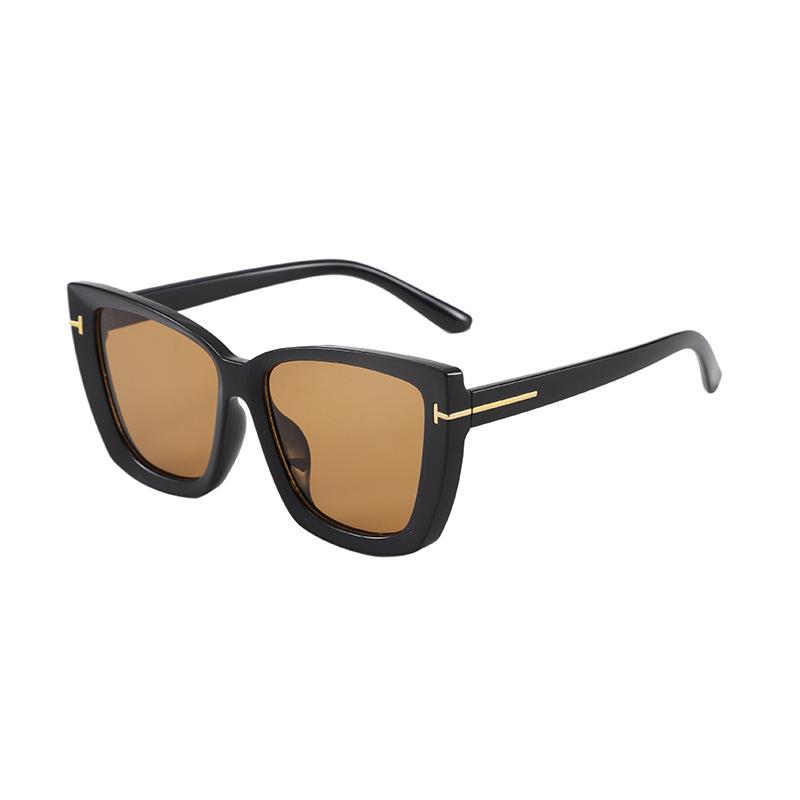 Brand Designer Cat Eye Sunglasses W omen Vintage High Quality Sun Glasses Fashion Big Frame Cool Sexy Female Oculos