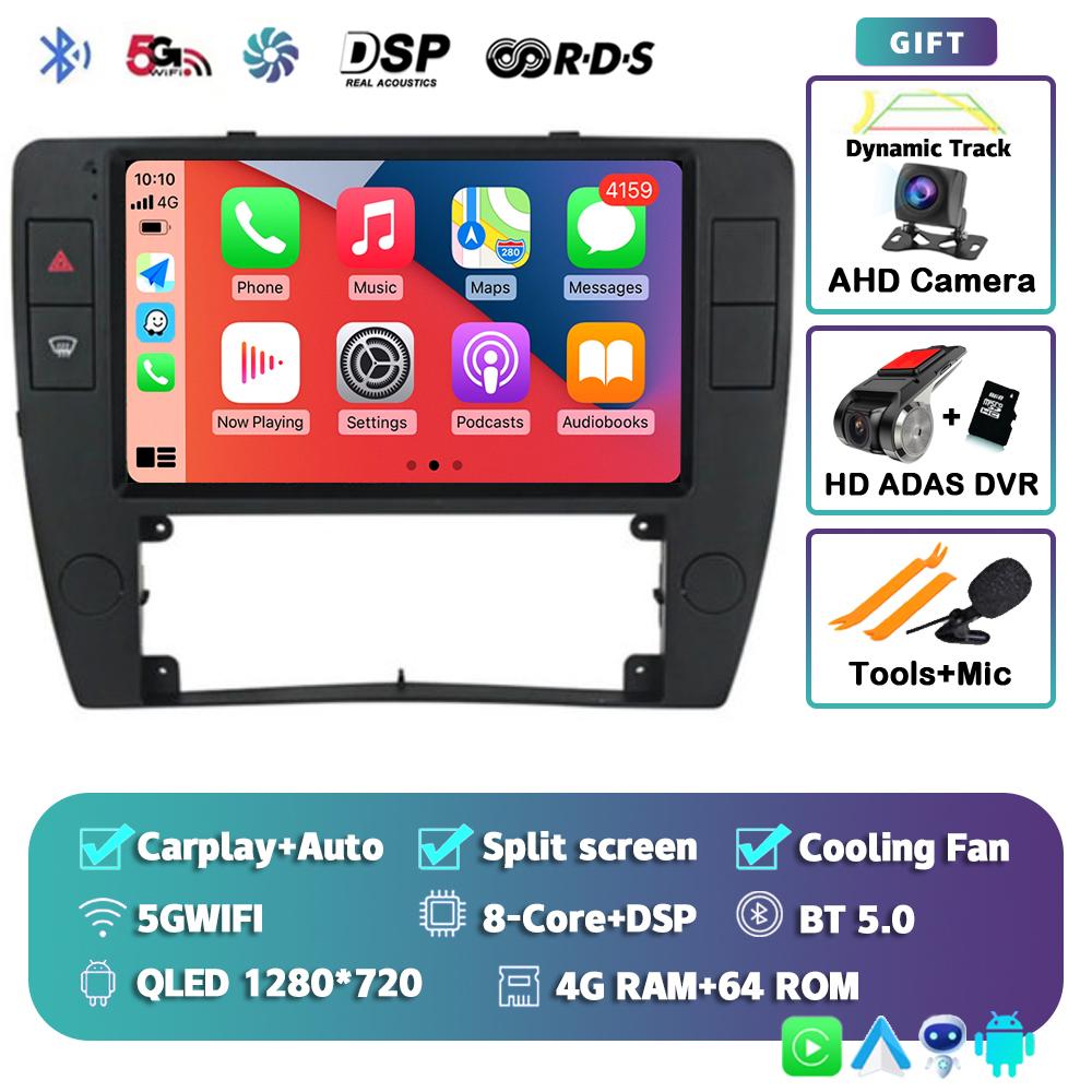 Android 14 Carplay Auto Car Radio For Volkswagen Passat B5 2000-2005 Multimedia Video Player GPS Stereo DSP Carplay No 2din DVD