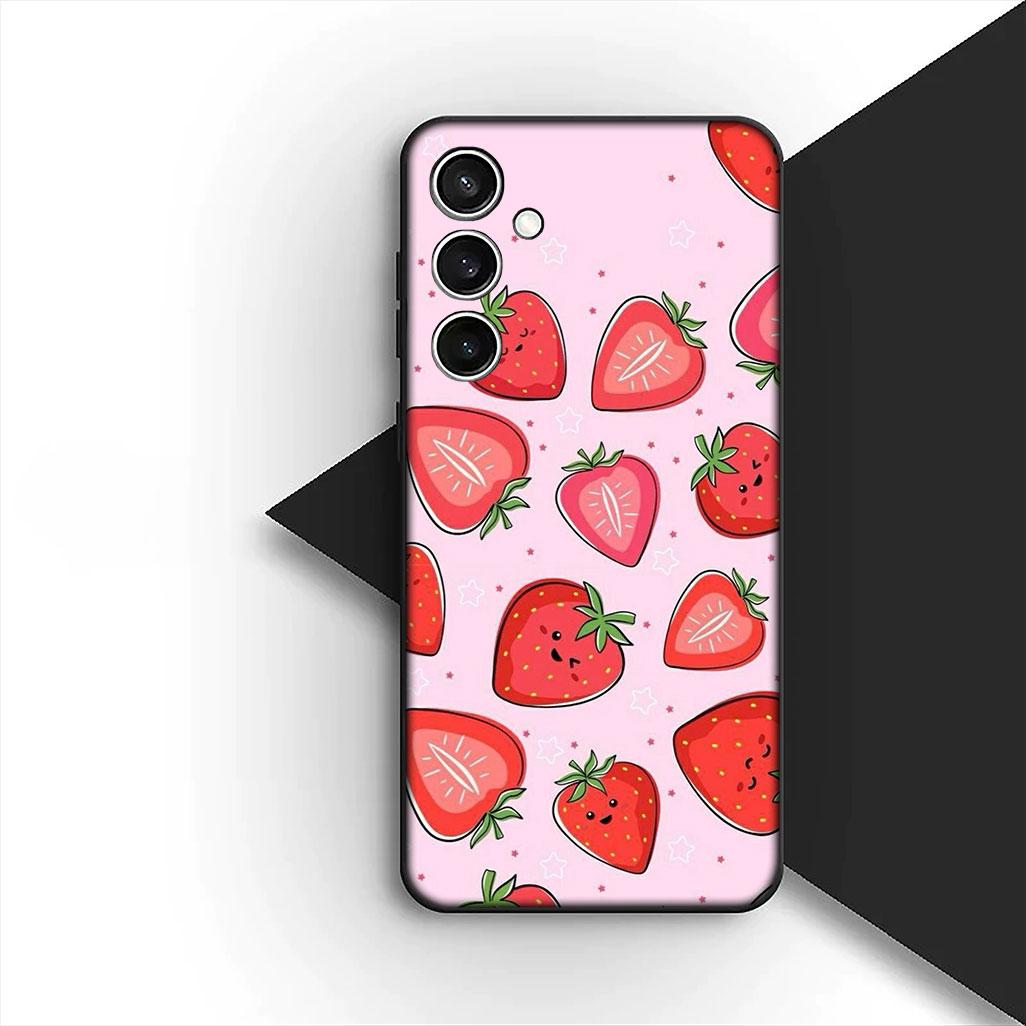 

for Motorola Moto G22 G23 G32 G53 G60 G13 G64 G20 G8 G9 Plus Power E13 E20 E32 Case Cherry Fruit Summer Strawberry Cherries Motorola Moto G8