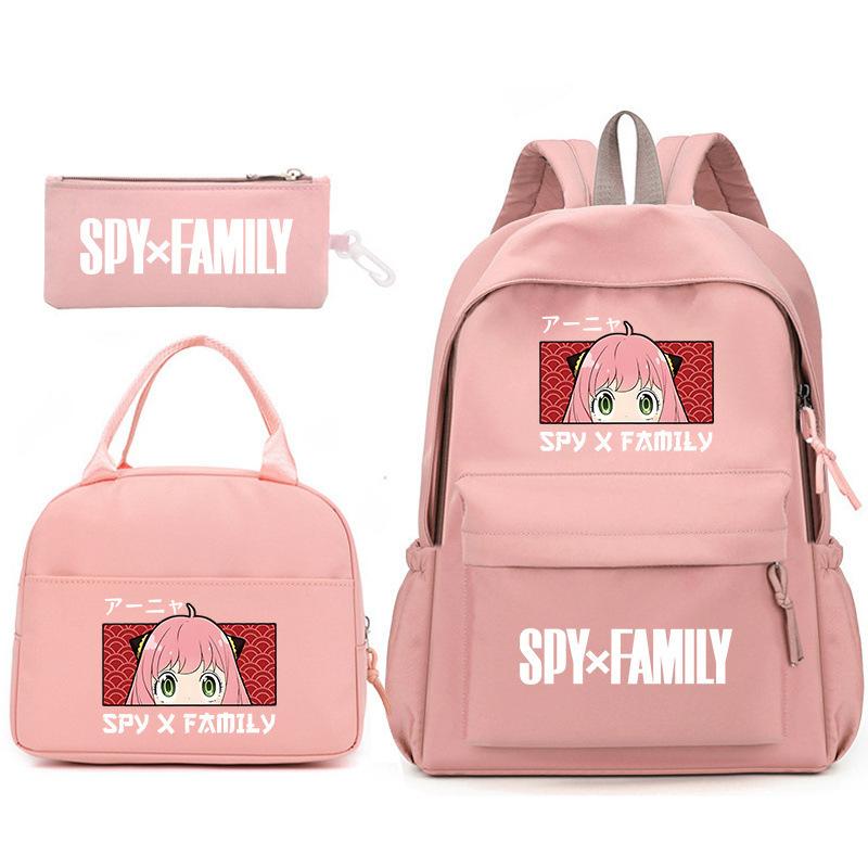 School Season Spy Playhouse Printed Backpack Pencil Bag Shoulder Bag Leisure Primary And Secondary School Students Schoolbag