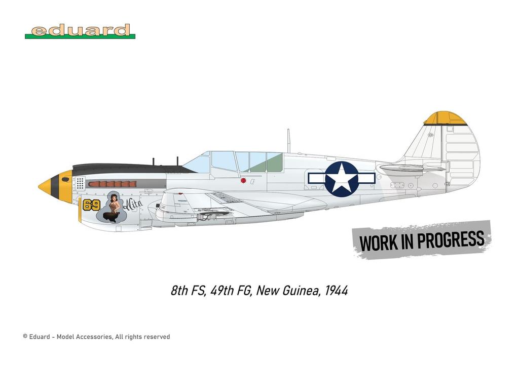 Eduard Dual Combo Royal Class Warhawk Plastic Model Kit EDUR0025 1/48 P-40N (Airplane)