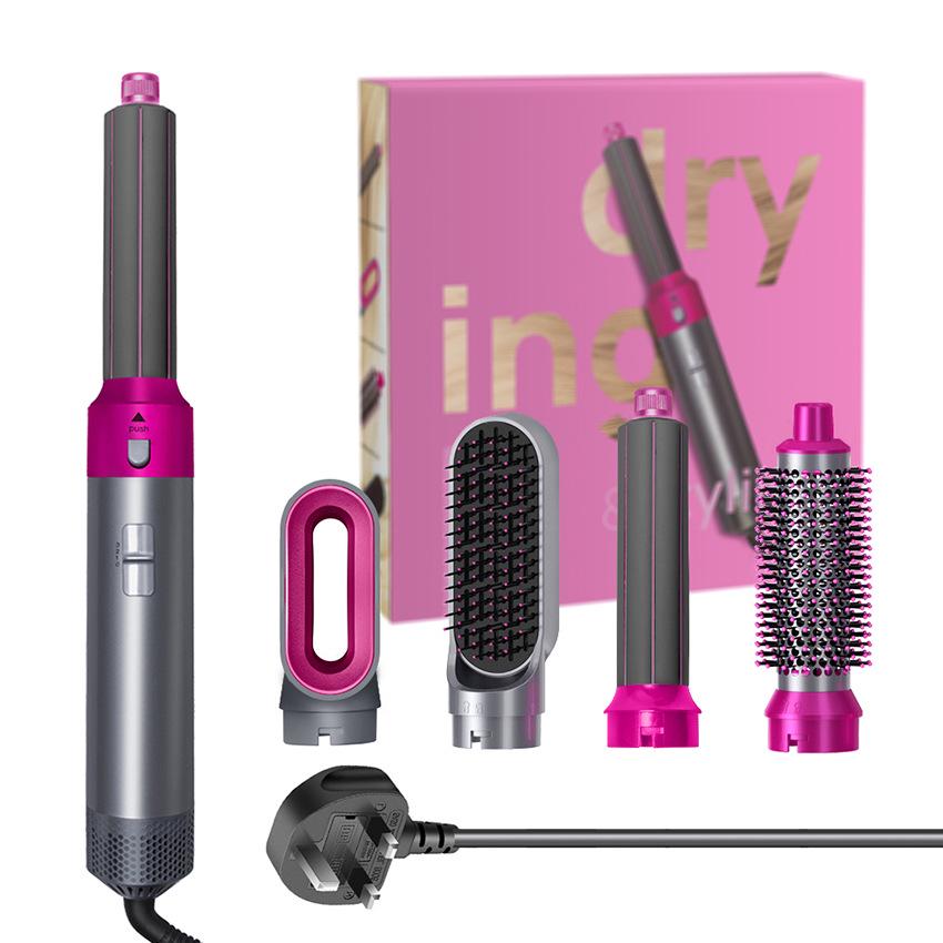 5-in-1 Multifunctional Hot Air Comb: Auto Curling Iron & Straightener Hair Dryer