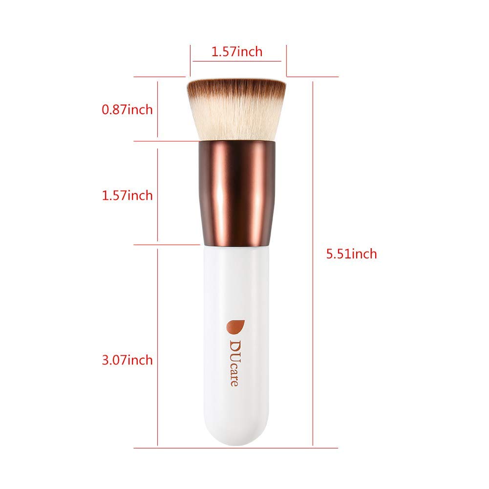DUcare Foundation Face Concealer High Quality Round Makeup Easy to Use Flat Top White Brush, Brush, Brush, Taklon, Popular, Brush, Type,