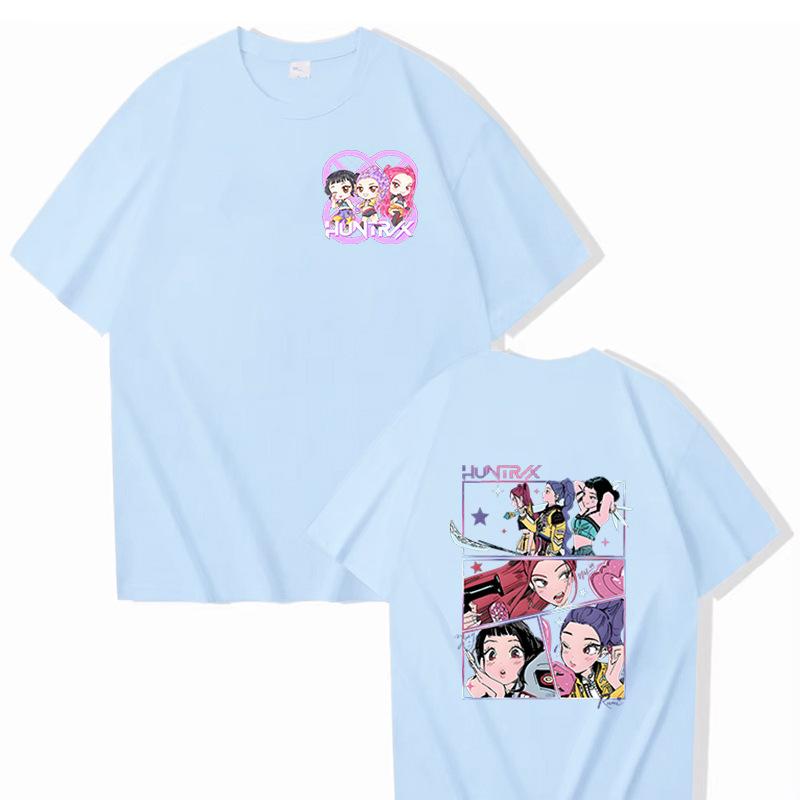 16 Colors Movie KPop Demon Hunters Rumi Mira Zoey Graphic Tshirts Men Women Korean Fashion Trend Streetwear Unisex Casual T-shirt