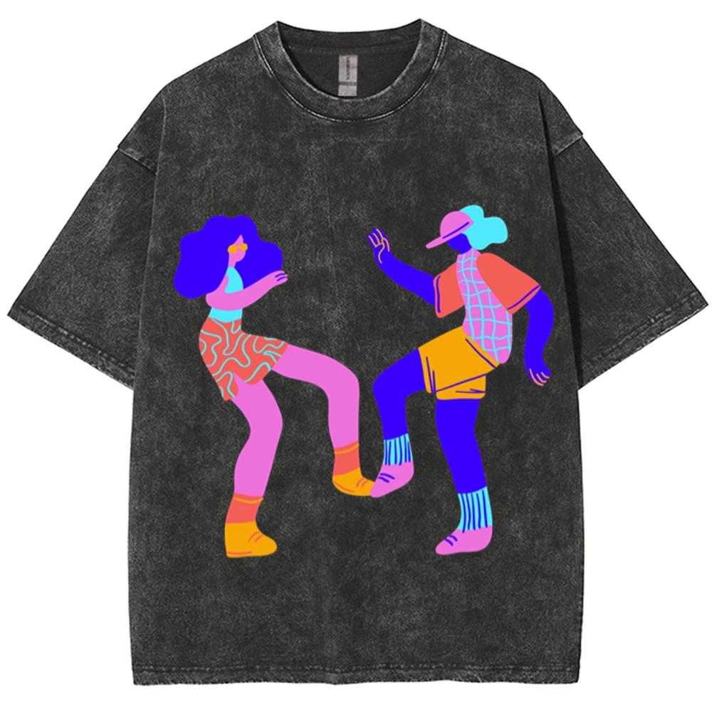 Tricouri Bărbătești Vintage Spălate Street Retro Punk Tricou femei Harajuku Casual Bumbac Mânecă Scurtă Tricouri Top Spălare Acidă