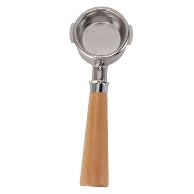 58mm Bodenlosen Nackt Siebträger Universal Kaffee Maschine Dual Ohren Siebträger Edelstahl