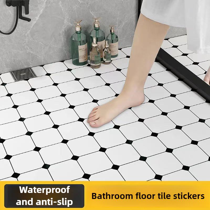 30.48x30.48cm PVC Waterproof Self-Adhesive Floor Tile, SPC Vinyl Peel and Stick for Bathroom Balcony Kitchen, Easy DIY Home