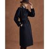 Wudao British Style Double-Breasted Wool-Cashmere Trench Coat