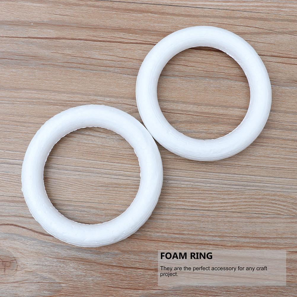 24Pcs Round Craft Wreath Rings Foam Donut Shape for DIY Holiday Crafts Christmas Decoration Wreath Making Accessories