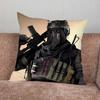 C-Cod C-Call of Duty Simon Ghost Riley Federa per Cuscino per Casa Camera da Letto Auto Ufficio Decorazione Soggiorno Copricuscino per Divano